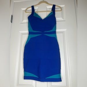 #34 WOW COUTURE  Blue/Turquoise Bandage Dress